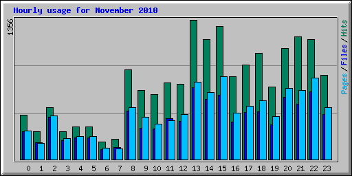 Hourly usage for November 2010