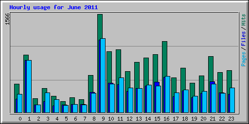 Hourly usage for June 2011