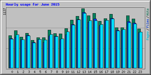 Hourly usage for June 2015
