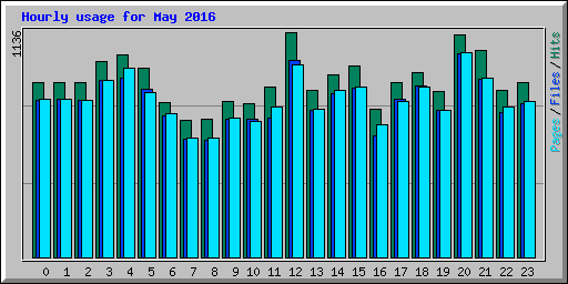 Hourly usage for May 2016