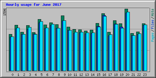 Hourly usage for June 2017