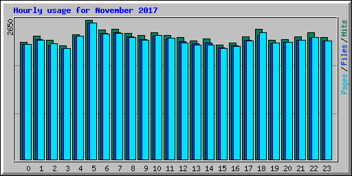 Hourly usage for November 2017