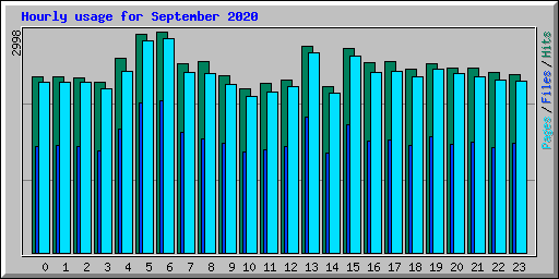 Hourly usage for September 2020