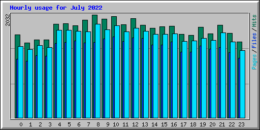 Hourly usage for July 2022