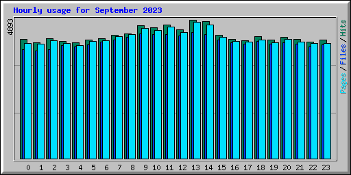 Hourly usage for September 2023