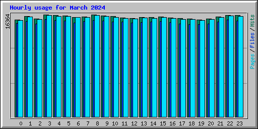 Hourly usage for March 2024
