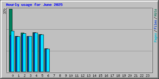 Hourly usage for June 2025